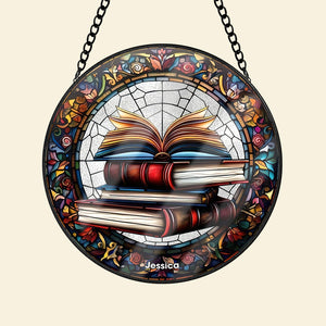 Personalized Gifts For Book Lover Stained Glass Ornament 22acqn240824 - Ornament - GoDuckee