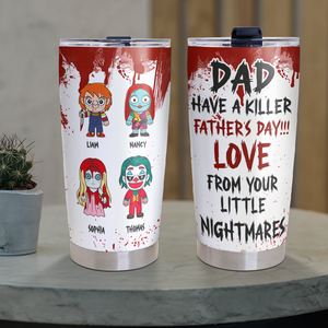 Horror Dad 20oz Tumbler - Personalized Gifts For Dad 03OHPU050525HA - Tumbler Cup - GoDuckee