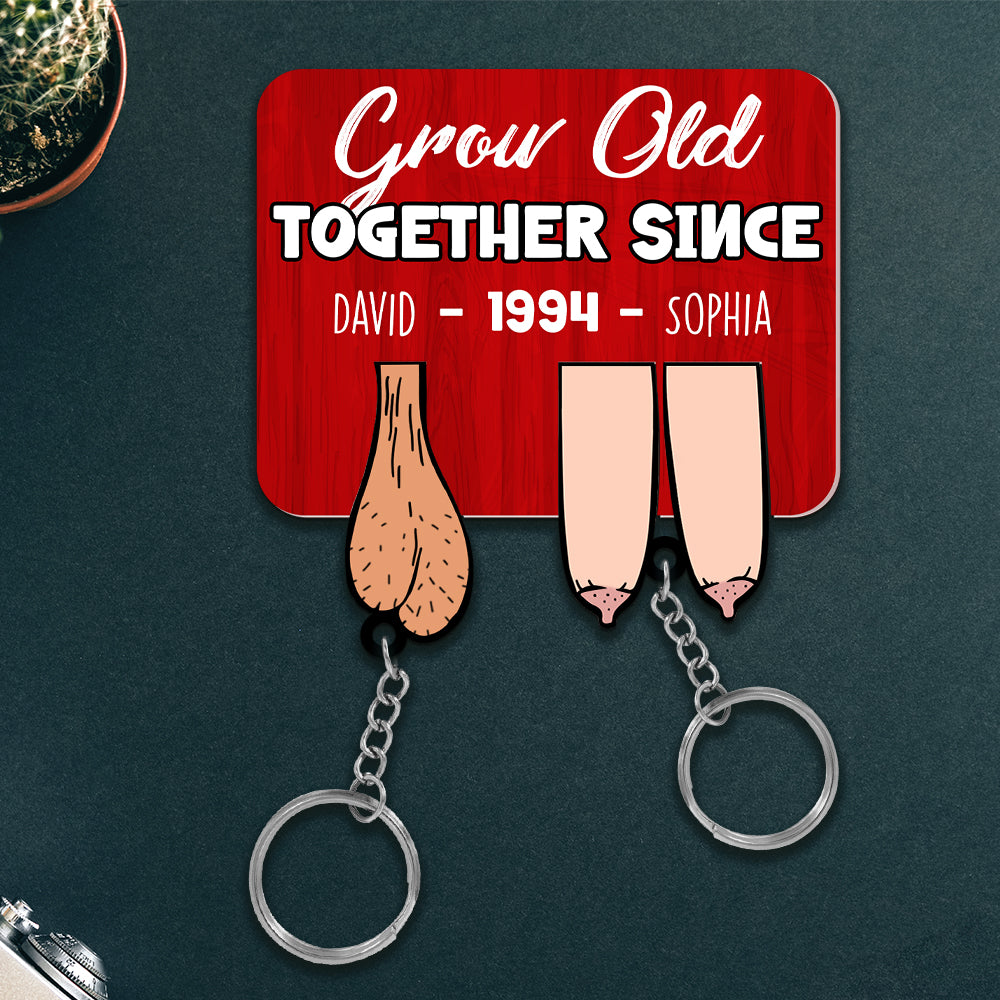 Personalized Gifts For Couple Key Holder Naughty Couple 04OHDT171224 - Key Holder - GoDuckee