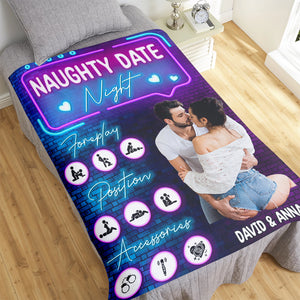 Naughty Date Night, Funny Custom Couple Photo 04TOTN151223 Blanket - Blanket - GoDuckee