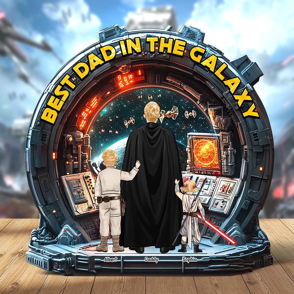 Galaxy Dad Acrylic Plaque - Personalized Gifts For Dad 05TGQN030525HHHG - Shaped Plaques - GoDuckee