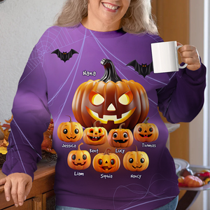 Personalized Gifts For Grandma 3D Shirt 03napu090924 Halloween Pumpkin - AOP Products - GoDuckee