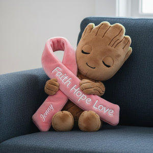 Cute Creature Pink Ribbon Pillow - Personalized Gift For Cancer Awareness 04NATN111225 - Pillow - GoDuckee