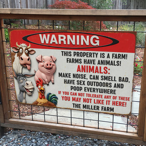 Funny Farm Animals Metal Sign – Personalized Gifts For Farmer 05naqn251125 - Metal Signs - GoDuckee