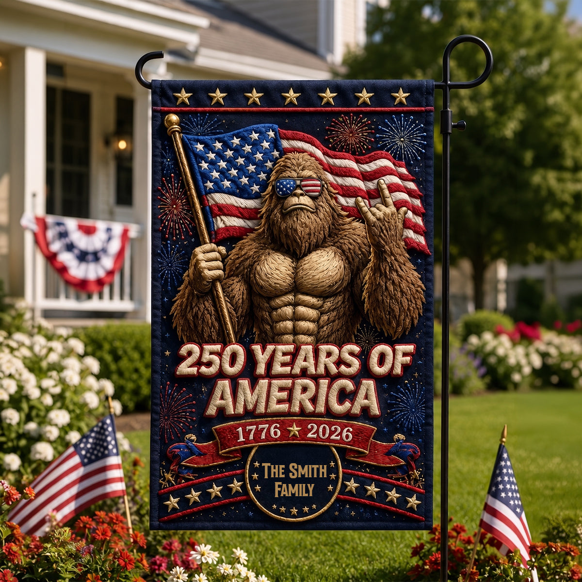 Cool Bigfoot - Celebrated America 250th Anniversary Garden Flag - Personalized Gifts For Patriots 03totn280526 - Garden Flag - GoDuckee