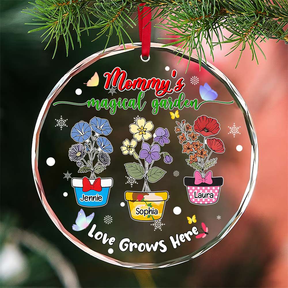 Personalized Christmas Gifts For Mom Ornament, Mom's Magical Garden 01KALU111024 - Ornament - GoDuckee