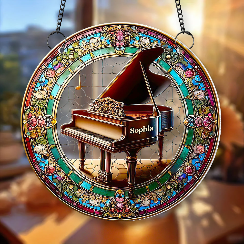 Personalized Gifts For Music Lovers, Piano Suncatcher Ornament 03ACDT040924 - Ornament - GoDuckee