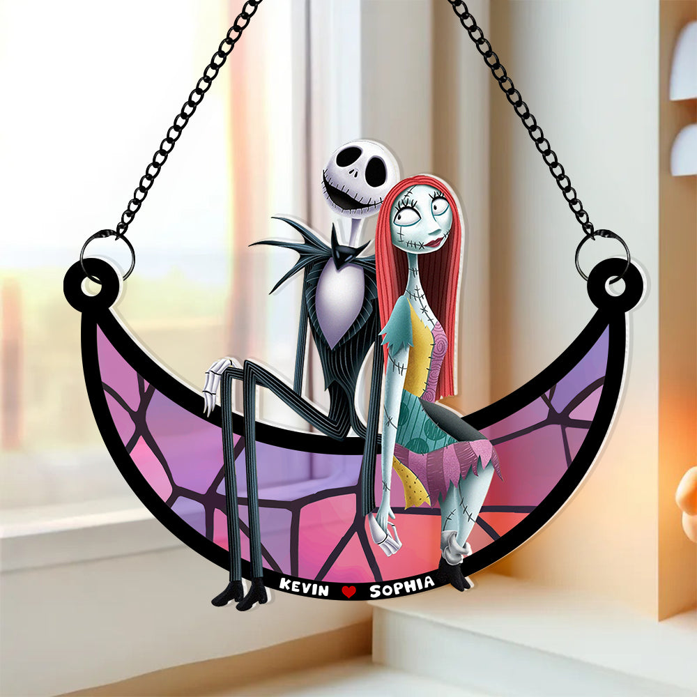 Personalized Gifts For Couple Suncatcher Window Hanging Ornament 01NADT170524 - Ornaments - GoDuckee