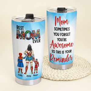 Personalized Gifts For Mom Tumbler Best Mom Ever 01QHMH280224PA - Tumbler Cups - GoDuckee