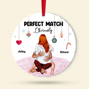 Perfect Match Obviously, Personalized Acrylic Custom Shape Ornament, Gift For Couple 03QHHN151123hh - Ornament - GoDuckee