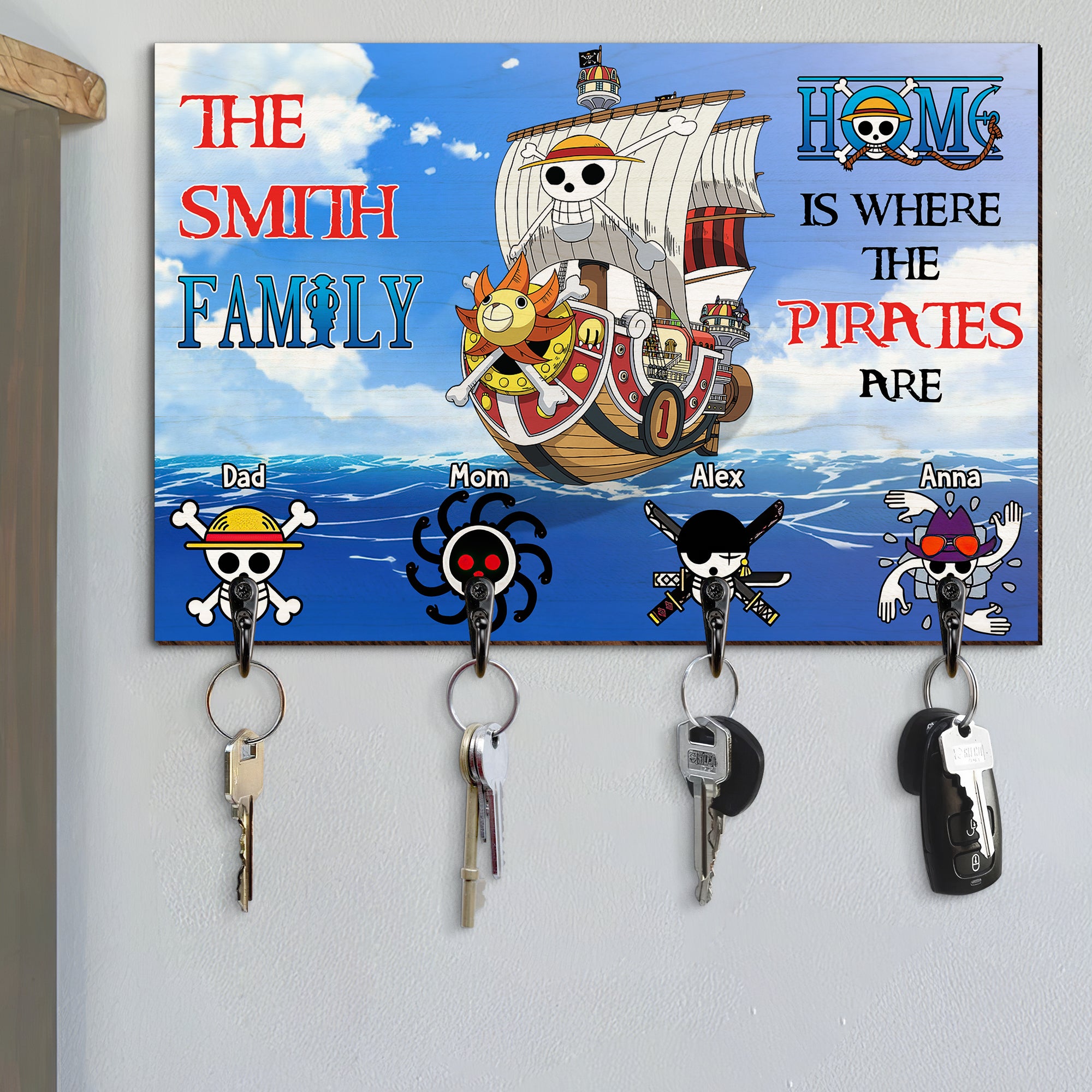 Personalized Gifts For Family Wood Key Hanger 01TODT130624 - Wood Sign - GoDuckee