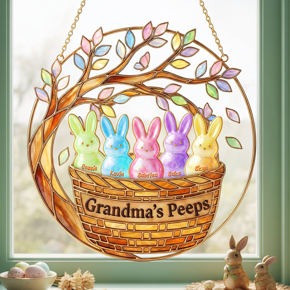 Grandma Peep Easter Suncatcher Ornament - Personalized Gifts For Grandma 04nata260126 - Ornament - GoDuckee