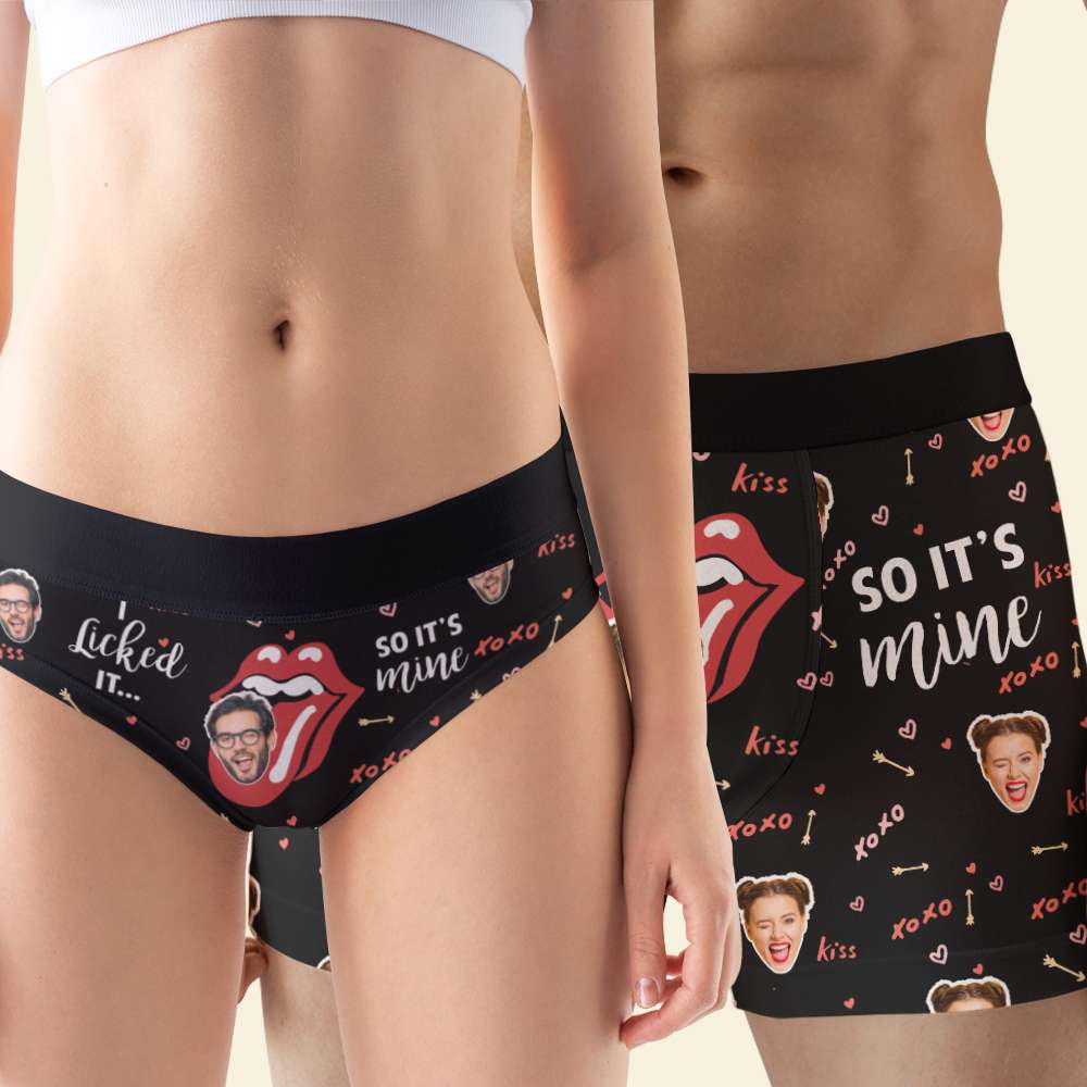 Personalized Gifts For Couple Boxer I Licked It So It Is Mine - Boxer Briefs - GoDuckee