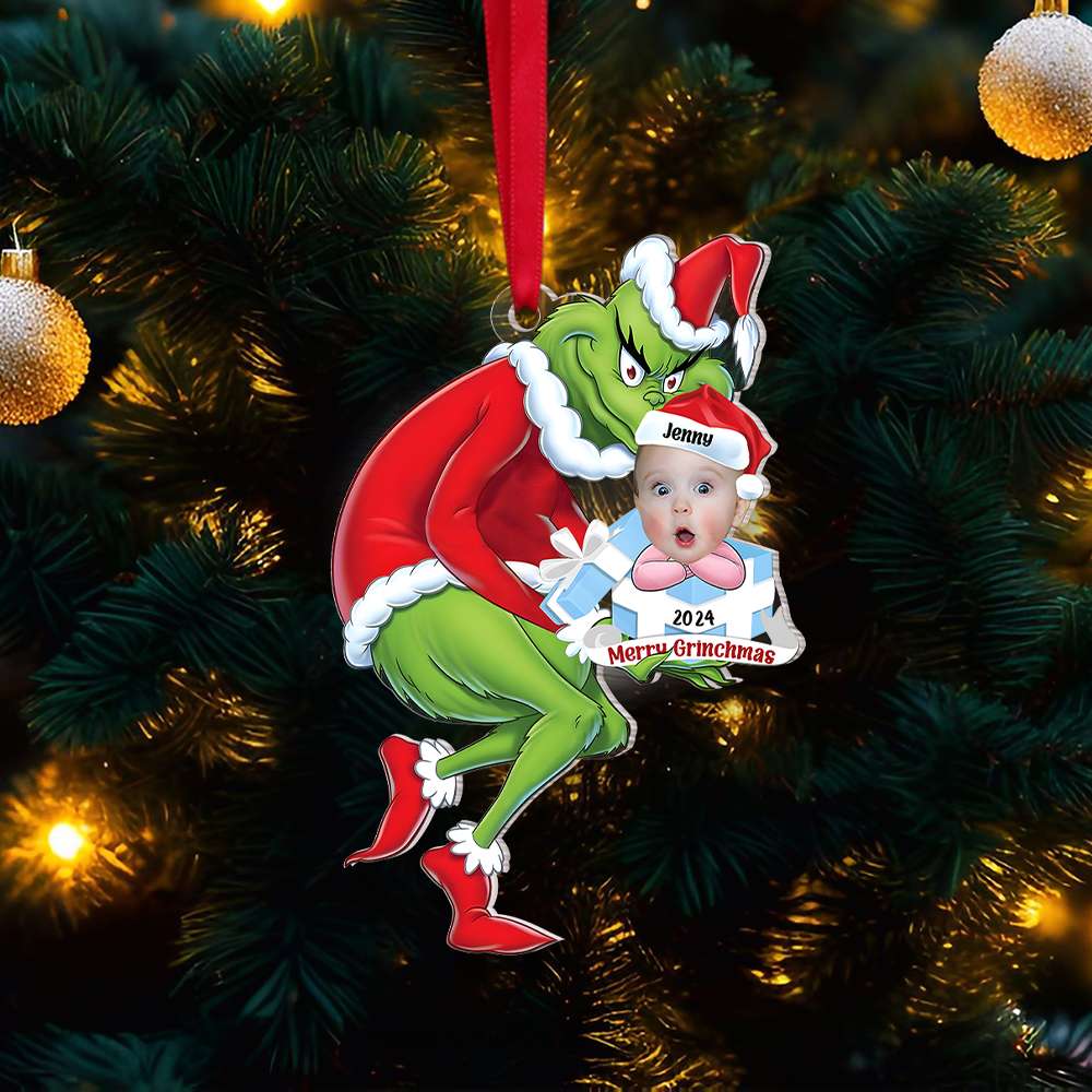 Custom Photo Gift For Christmas Ornament Baby Face 02OHMH130924 - Ornament - GoDuckee