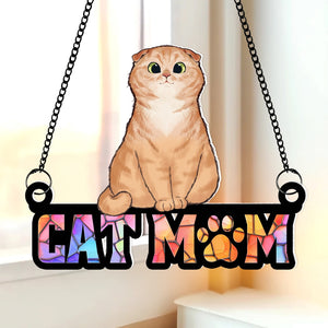 Personalized Gifts For Cat Lover Suncatcher Ornament 042kaqn080724hg - Ornament - GoDuckee