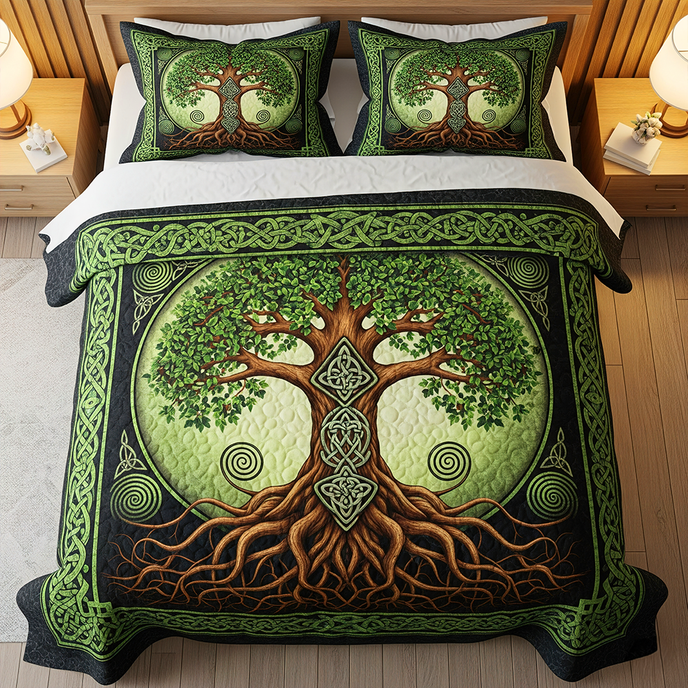 Tree Of Life Quilt Bedding Set Special Line 02HUPU150725 - Blanket - GoDuckee