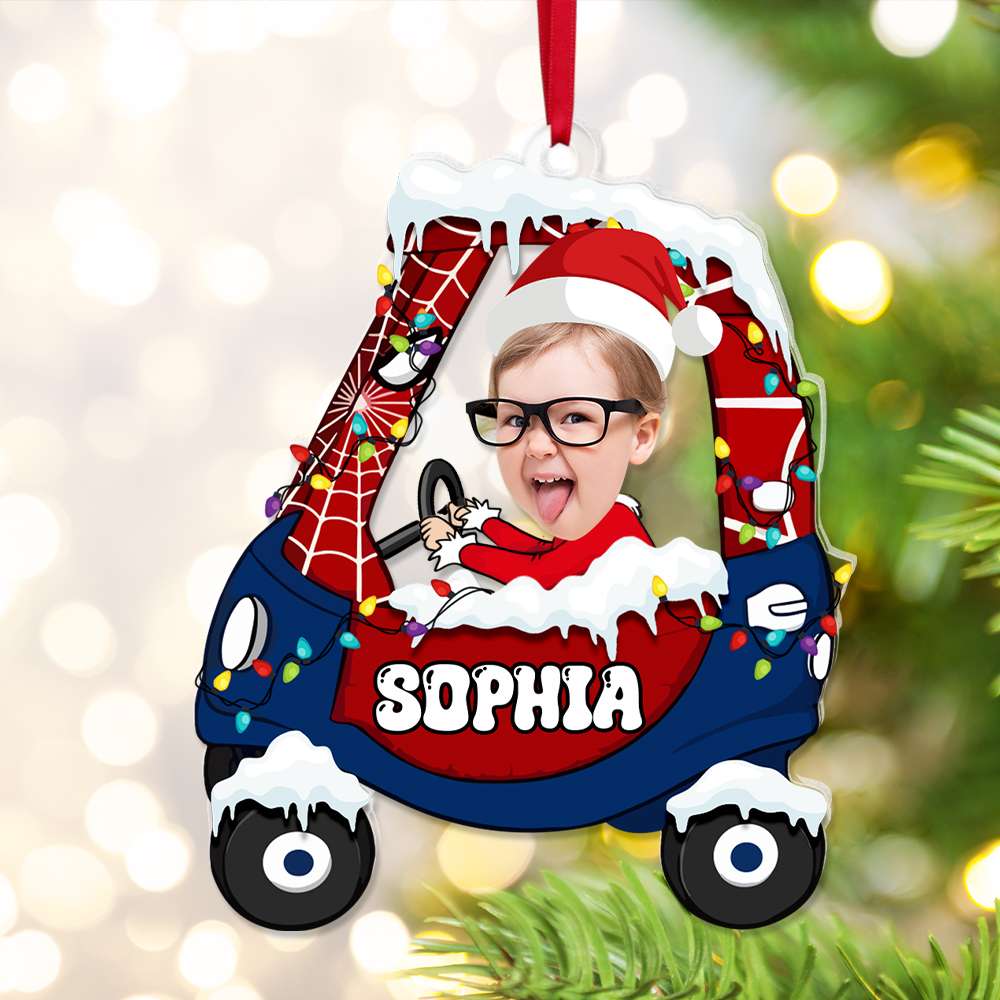 Custom Photo Gift For Kid Christmas Ornament 02KALU211124 - Ornament - GoDuckee