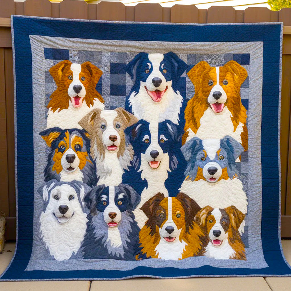 Australian Shepherds Dog Christmas Quilt Bed Set Gifts For Dog Lovers 07HUDT041124 - Blanket - GoDuckee