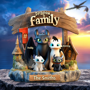 Dragon Family Acrylic Plaque - Personalized Gifts For Family 04TGPU080525 - Shaped Plaques - GoDuckee