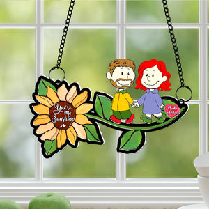 Personalized Gifts For Couples Suncatcher Ornament You're My Sunshine 05KALU201224DA - Ornament - GoDuckee