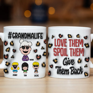 Personalized Gifts For Grandma Coffee Mug 03katn170225hh Grandma Life: Love Them Spoil Them - Coffee Mug - GoDuckee