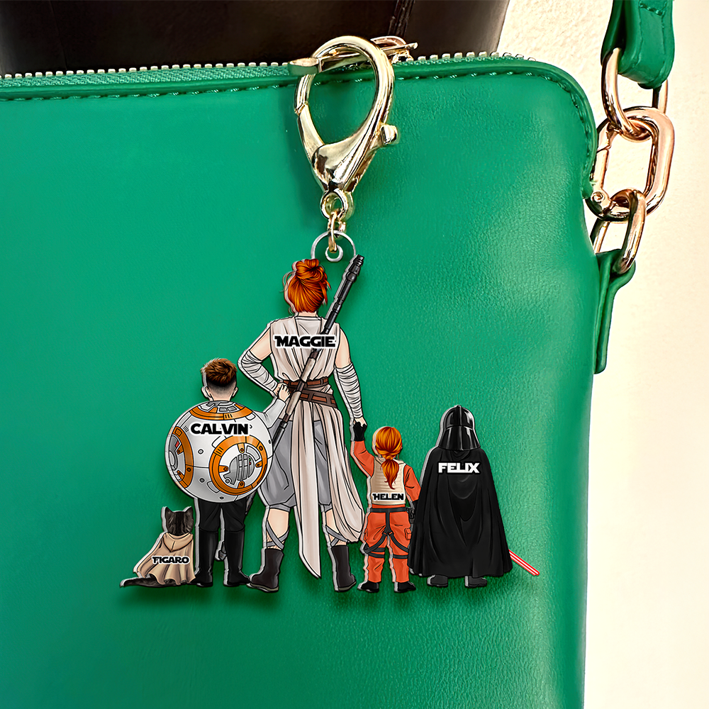 Personalized Gifts For Mom Keychain Galaxy Mom And Kids 07QHHU220225HHHG - Keychains - GoDuckee