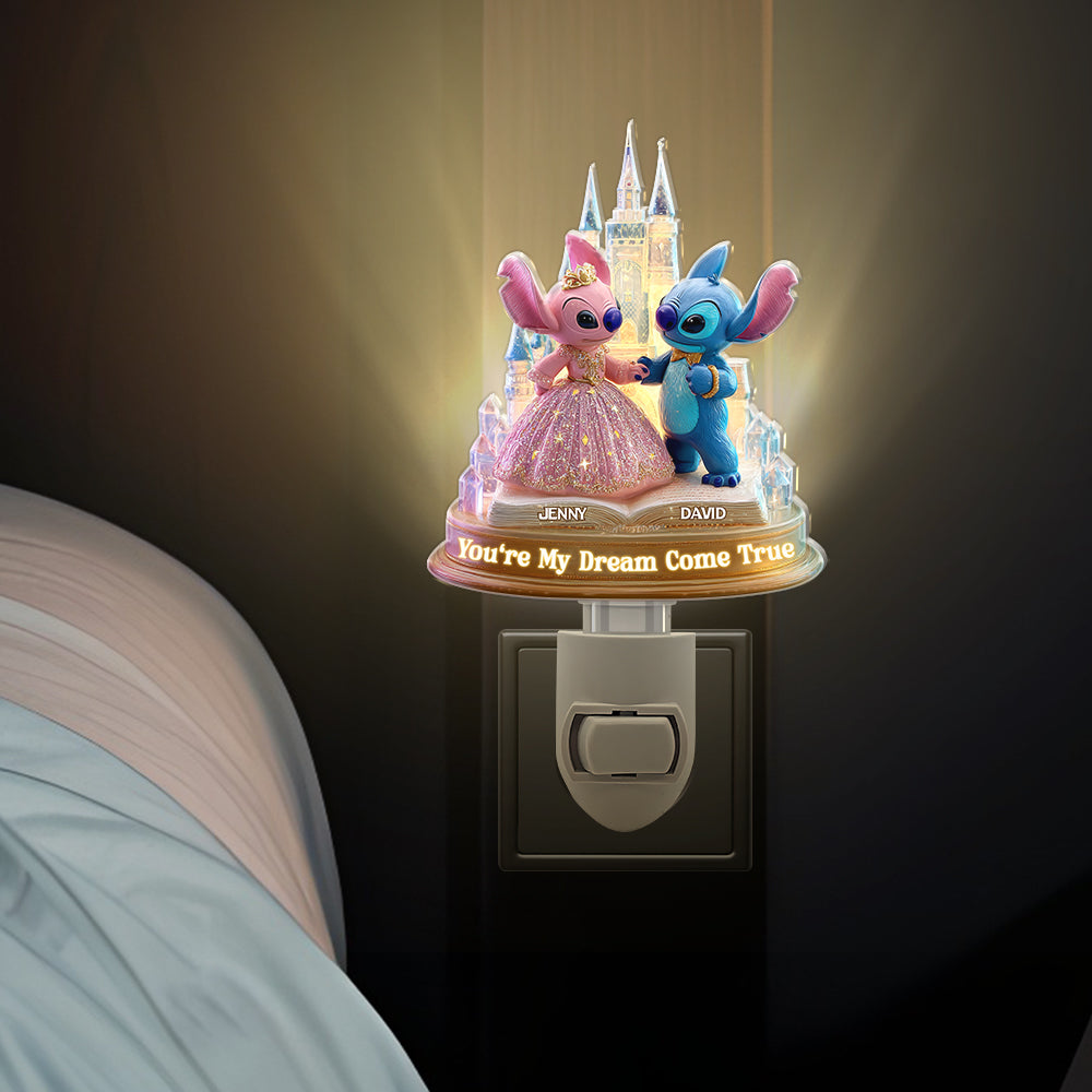 Blue Monster Experiment Couple Personalized Acrylic Night Light 04TGTN230525 - Night Light - GoDuckee