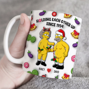 Personalized Christmas Gifts For Naughty Old Couple Inflated Mug 02kapu091024pa - Coffee Mug - GoDuckee