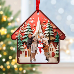 Custom Photo Gifts For Family Christmas Ornament 04xqpu090924 - Ornament - GoDuckee