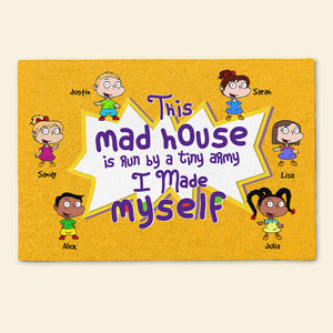 Personalized Gift For Grandma Doormat This Mad House Is Run By A Tiny Army 01OHHN170124TM - Doormats - GoDuckee