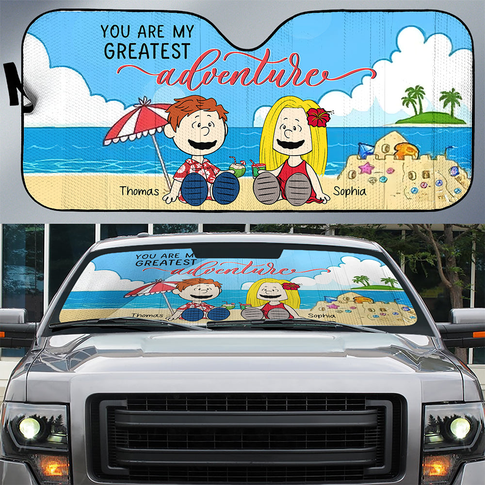 Personalized Gifts For Couple Windshield Sunshade 02xqqn230125pa Summer Vacation - Doormat - GoDuckee