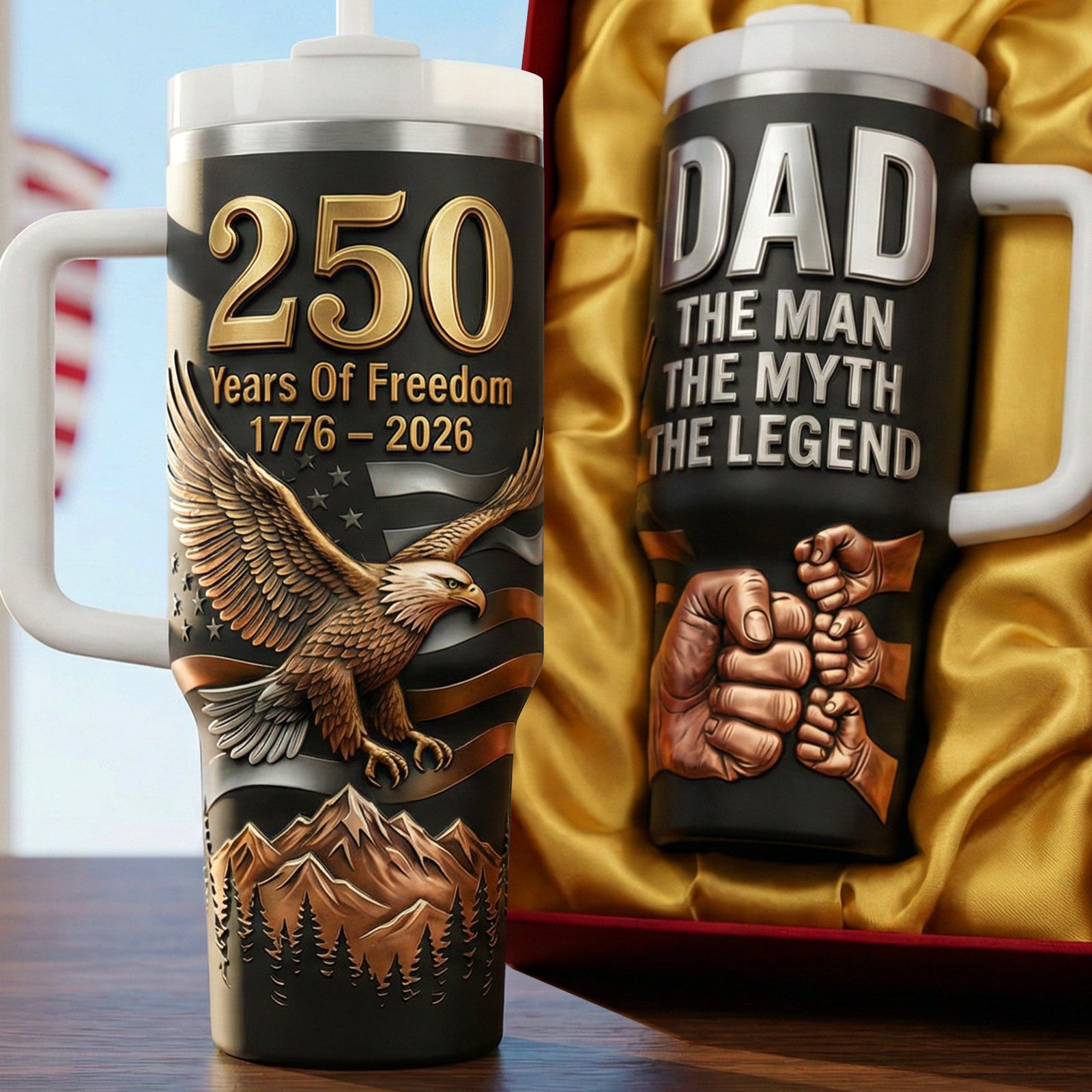 America 250th Anniversary Tumbler - Personalized Gifts For Dad 04naqn020326 - Tumbler Cup - GoDuckee