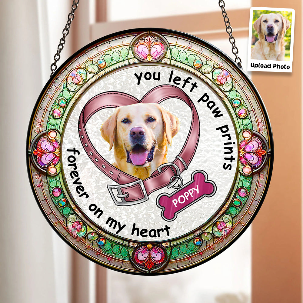 Custom Photo Gifts For Pet Lovers Christmas Stained Glass 09ACDT090924 - Ornament - GoDuckee