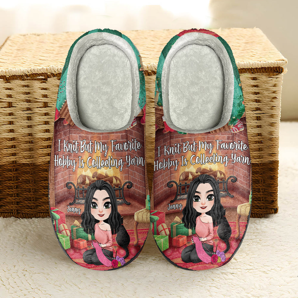 Personalized Gifts For Knitting Lover Slippers Christmas 05XQMH170924HH - Shoes - GoDuckee