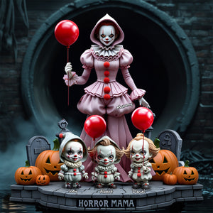 Personalized Gift For Mom Acrylic Plaque- Horror Mama & Her Little Ones 03QHLU120425 - Shaped Plaques - GoDuckee