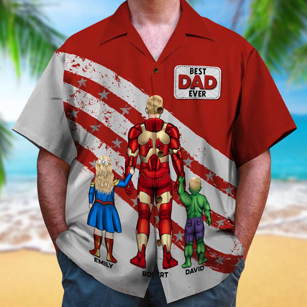 Dad Personalized Hawaiian Shirt GZ-HW-03QHQN210423TM - Hawaiian Shirts - GoDuckee