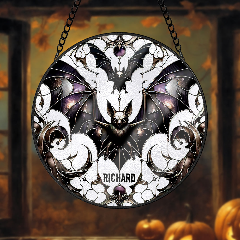 Personalized Bat Stained Glass Ornament 11acxx190824/31acqn240824 Halloween Gifts - Ornament - GoDuckee