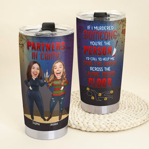 Custom Photo Gifts For Besties Tumbler, Horror Friends Partners In Crime 04naqn300724hh - Tumbler Cup - GoDuckee