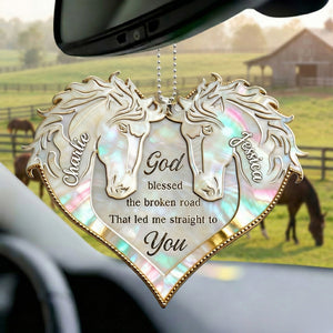 Horse Couple Car Ornament - Personalized Gifts For Couples 05tgmg291225 - Ornament - GoDuckee