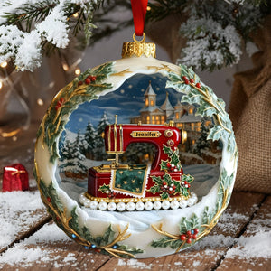 Antique Sewing Machine Ornament - Personalized Gifts For Sewing Lovers 06QHQN041125 - Ornament - GoDuckee