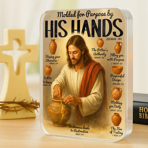 Crafted by Christ Acrylic Plaque Gifts For Christian 05HUDT060625 - Shaped Plaques - GoDuckee