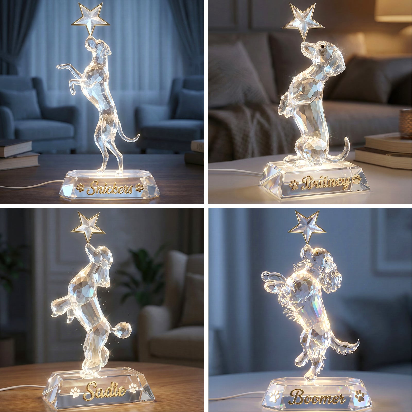 Cute Dog Standing Up Playing With Star Light Box – Personalized Gifts For Dog Lovers 05qhqn251225 - Light Box - GoDuckee