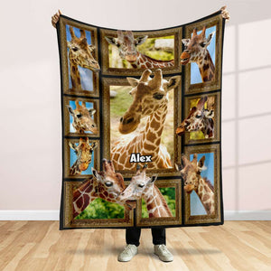 Personalized Gifts For Giraffe Lovers Blanket 01QHMH271224 - Blanket - GoDuckee
