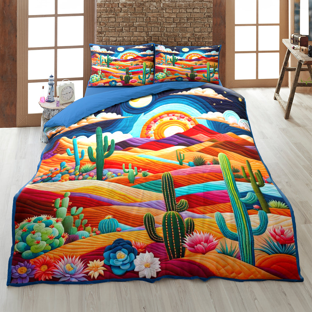 Catus Quilt Bed Set 042hutn210125 - Blanket - GoDuckee