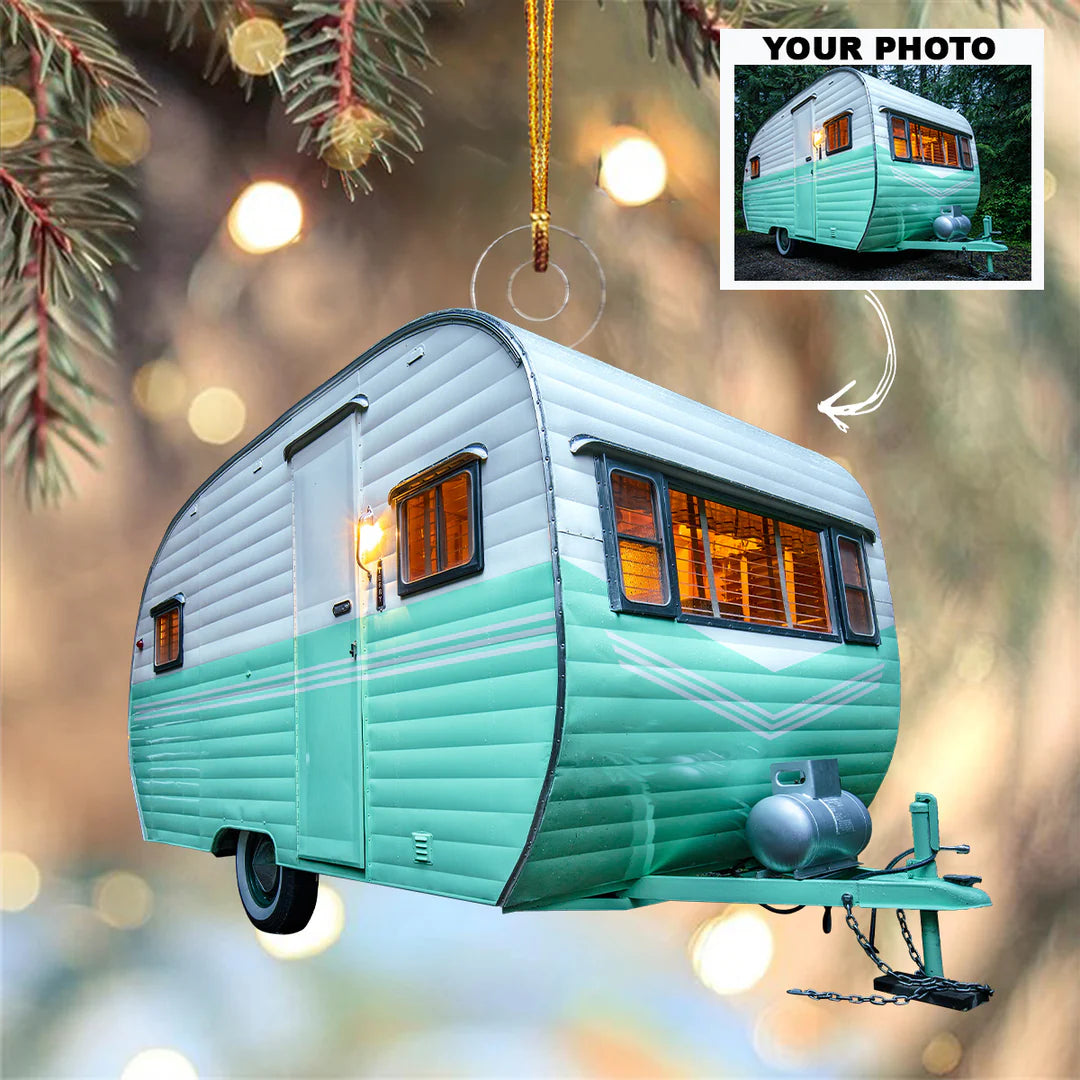 Custom Photo Gifts For Camping Lovers, Upload Camping Photo Christmas Ornament 43pgvp140924 - Ornament - GoDuckee