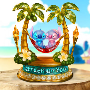 Stuck On You Acrylic Plaque Personalized Gifts For Couple 01OHDT060525 - Shaped Plaques - GoDuckee