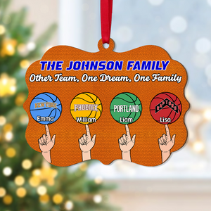 Personalized Gifts For Basketball Family Christmas Ornament 03ohpu161024 - Ornament - GoDuckee