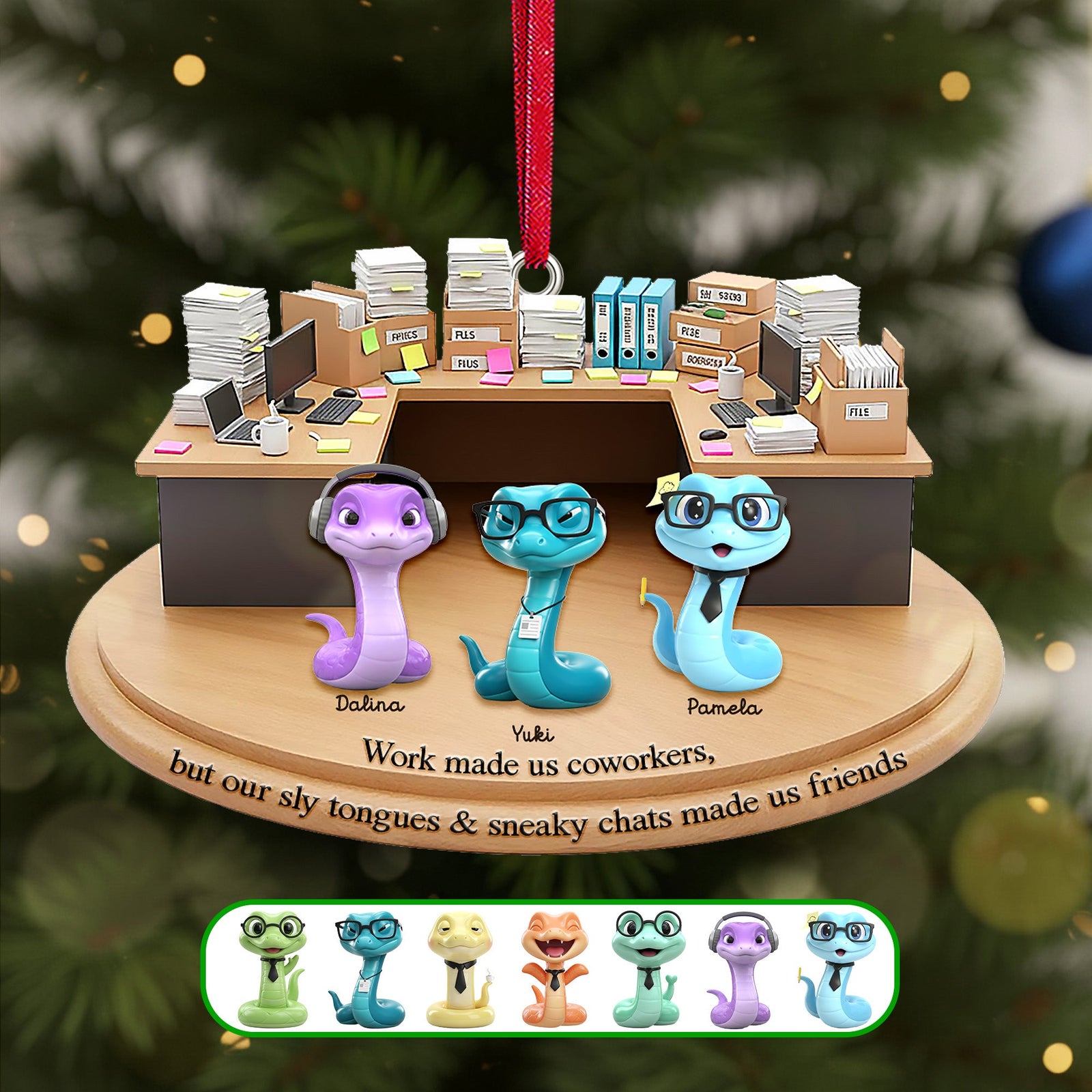 Snake Coworker Acrylic Ornament - Personalized Gifts For Coworker 05tomg151125 - Ornament - GoDuckee