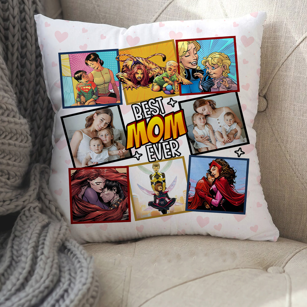 Best Mom Ever-Custom Photo Square Pillow-Gift For Mom-05dnqn070423 - Pillow - GoDuckee