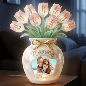 Mommy She Is Flower Acrylic Light Box - Gifts For Mother 01paqn090426 - Light Box - GoDuckee